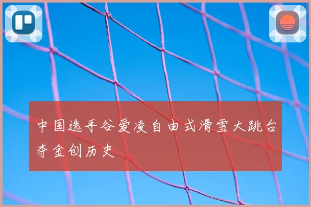 中国选手谷爱凌自由式滑雪大跳台夺金创历史